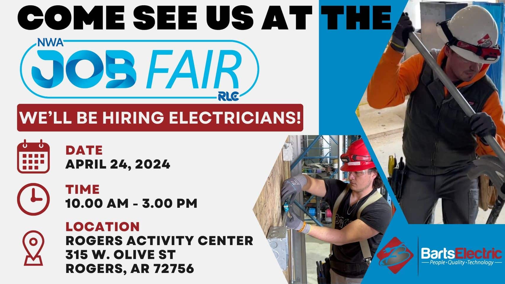 NWA Job Fair Hiring Electricians Journeymen Apprentices